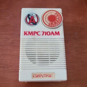 Vintage California Angels Baseball Computron Transistor KMPC AM Sports Radio MLB